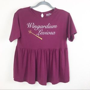 Girls Harry Potter Wingardium Leviosa Peplum Shirt